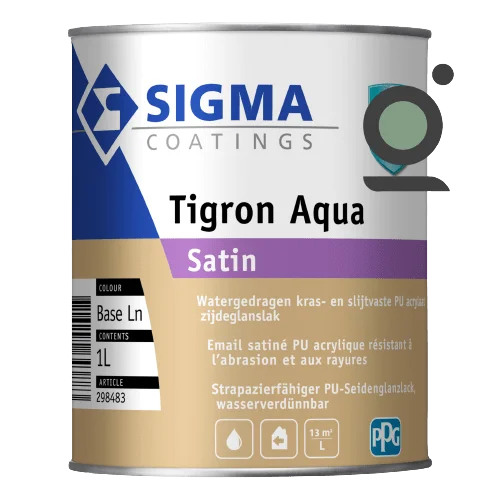 Sigma tigron aqua satin krasvaste zijdeglanslak voor binnen