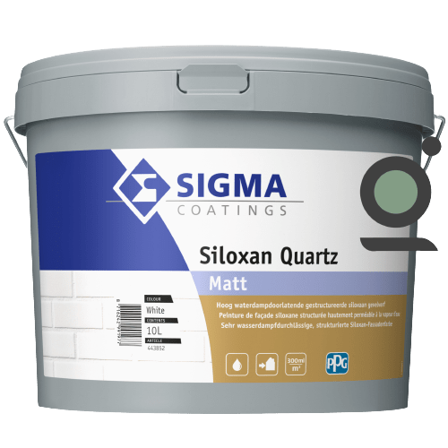 Sigma siloxan quartz matt waterdampdoorlatende siloxaan gevelverf met structuur