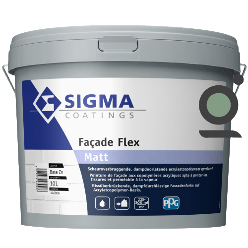 Sigma facade flex matt scheuroverbruggend dampoorlatende gevelverf