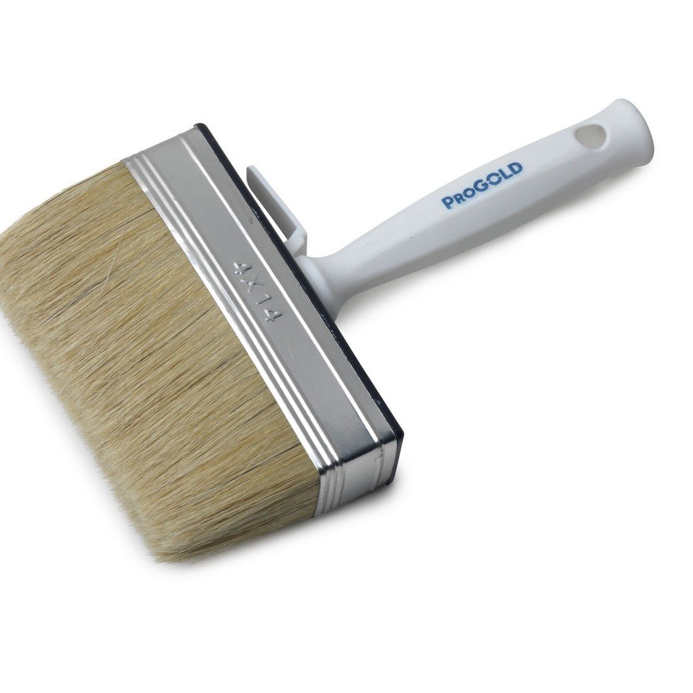 Progold blokborstel 4x14 kunststof handvat voor eenmalig gebruik
