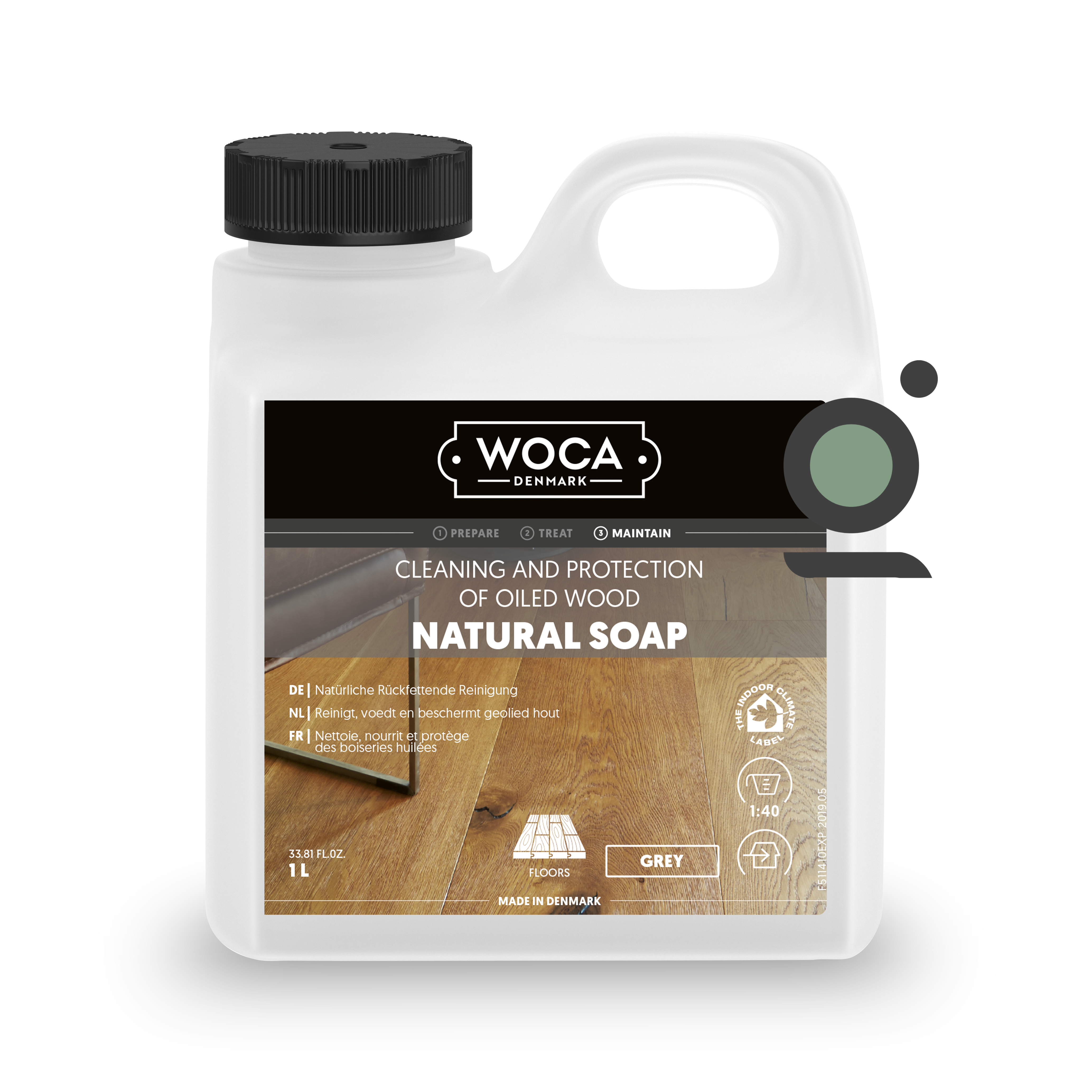 Woca natuurzeep grijs 1L