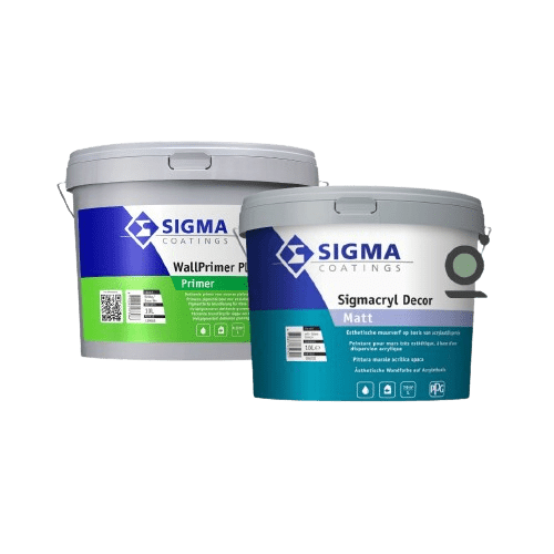 Sigma Verfpakket wallprimer plus en sigmacryl decor matt